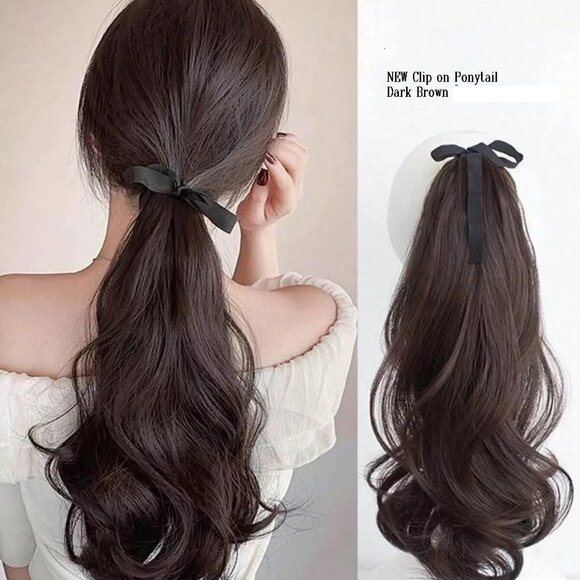 Special BUNDLE HAIR EXTENSIONS, PONYTAILS, SCRUNCHIE, CLIP-IN PIECES NEW ITEMS - Picture 7 of 13